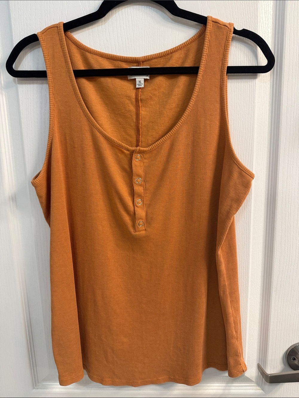 Wonderly Mustard Ribbed Henley Tank